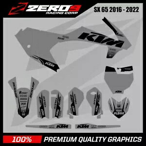 KTM ���g�N���X �O���t�B�b�N�X �L�b�g: SX 50 65 2002 - 2022 MX �O���t�B�b�N�X �u���b�N �O���[/BLK KTM Motocross Graphics Kit: SX 50 65 2002 - 2022 MX Graphics BLOCK GRY/BLK �y���s�A���i�z