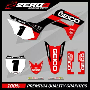 JX^ MX OtBbNX Lbg: HONDA CRF 110 gNX OtBbNX fJ[ GEICO RED/BLK Custom MX Graphics Kit: HONDA CRF 110 Motocross Graphics Decals GEICO RED/BLK