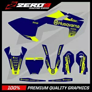 Husqvarna ���g�N���X �O���t�B�b�N�X �L�b�g: Husky MX TC85 2014 - 2022 BLOCK BLU/YEL-F Husqvarna Motocross Graphics Kit: Husky MX TC85 2014 - 2022 BLOCK BLU/YEL-F