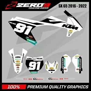 JX^ MX OtBbNX Lbg gNX : KTM SX50 SX65 2002 - 2022 - BLITZ WHI/BLK CUSTOM MX GRAPHICS KIT MOTOCROSS : KTM SX50 SX65 2002 - 2022 - BLITZ WHI/BLK