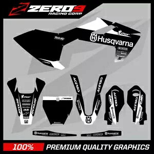 Husqvarna ���g�N���X �O���t�B�b�N�X �L�b�g: Husky MX TC85 2014 - 2022 BLOCK BLK/WHI Husqvarna Motocross Graphics Kit: Husky MX TC85 2014 - 2022 BLOCK BLK/WHI