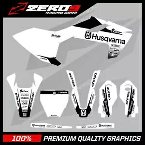 Husqvarna ���g�N���X �O���t�B�b�N�X �L�b�g: Husky MX TC85 2014 - 2022 �u���b�N WHI/BLK Husqvarna Motocross Graphics Kit: Husky MX TC85 2014 - 2022 BLOCK WHI/BLK