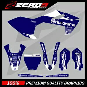 Husqvarna ���g�N���X �O���t�B�b�N�X �L�b�g: Husky MX TC85 2014 - 2022 BLOCK BLU/WHI Husqvarna Motocross Graphics Kit: Husky MX TC85 2014 - 2022 BLOCK BLU/WHI