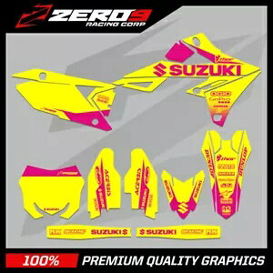 �X�Y�L ���g�N���X�O���t�B�b�N�X RM RMZ 125-450-�u���b�N�C�G���[/�s���N Suzuki Motocross Graphics RM RMZ 125 - 450 - BLOCK YELLOW/PINK �y���s�A���i�z