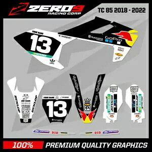 JX^ MX OtBbNX Lbg: HUSQVARNA gNX OtBbNX TC85 PRO GO BLK/WHI Custom MX Graphics Kit: HUSQVARNA Motocross Graphics TC85 PRO GO BLK/WHI