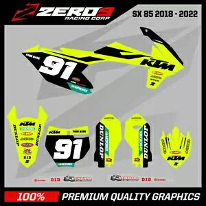 JX^ MX OtBbN Lbg : KTM gNX OtBbN SX 85 2006 - 2022 BLITZ YEL/BLK CUSTOM MX GRAPHICS KIT : KTM MOTOCROSS GRAPHICS SX 85 2006 - 2022 BLITZ YEL/BLK