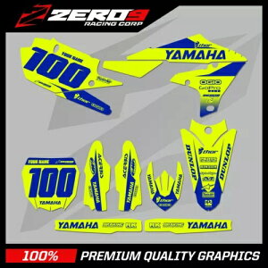 �J�X�^�� MX �O���t�B�b�N�X �L�b�g: ���}�n YZ YZF 125 - 450 - �u���b�N/�C�G���[-F/�u���[ Custom MX Graphics Kit: YAMAHA YZ YZF 125 - 450 - BLOCK/YELLOW-F/BLUE �y���s�A���i�z