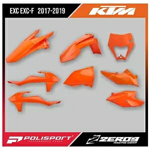 KTM �v���X�`�b�N�L�b�g EXC / EXC-F / XC-W 2017-2019 ENDURO �t�H�[�N�K�[�h�t�� �I�����W KTM PLASTICS KIT EXC / EXC-F / XC-W 2017-2019 ENDURO INCLUDES FORK GUARDS ORANGE