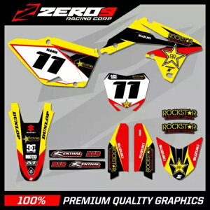 �J�X�^�� MX �O���t�B�b�N�X �L�b�g: SUZUKI RM RMZ 125 - 450 - ROCKSTAR Custom MX Graphics Kit: SUZUKI RM RMZ 125 - 450 - ROCKSTAR �y���s�A���i�z