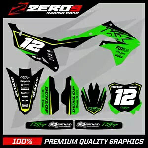 JX^ MX OtBbNX gNXLbg: KAWASAKI KX KXF 125 - 450 LUX GRN/BLK Custom MX Graphics Motocross Kit: KAWASAKI KX KXF 125 - 450 LUX GRN/BLK