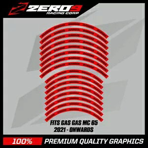 GasGas  fJ[ MC 65 12" / 14" MX gNX OtBbN fJ[ bh/BLK GasGas Rim Decals MC 65 12" / 14" MX Motocross Graphics Decals RED/BLK
