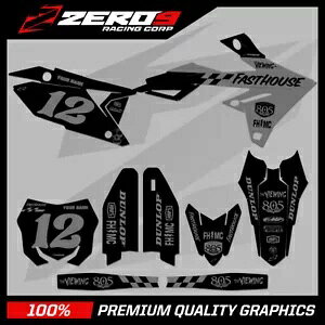 �J�X�^�� MX �O���t�B�b�N�X �L�b�g: SUZUKI RM RMZ 125 - 450 - FAST/H �u���b�N/�O���[ Custom MX Graphics Kit: SUZUKI RM RMZ 125 - 450 - FAST/H BLACK/GRAY �y���s�A���i�z