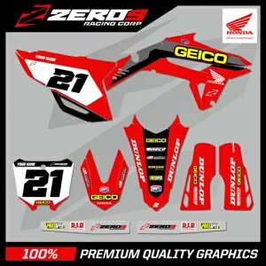 �J�X�^�� MX �O���t�B�b�N�X �L�b�g: HONDA CR CRF ���g�N���X �O���t�B�b�N�X 125-450 / GEICO SKEW BLK Custom MX Graphics Kit: HONDA CR CRF Motocross Graphics 125-450 / GEICO SKEW BLK �y���s�A���i�z