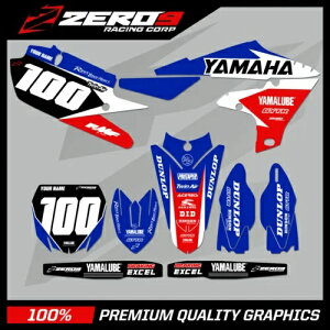 �J�X�^�� MX �O���t�B�b�N�X �L�b�g: ���}�n YZ YZF 125 - 450 ���g�N���X - �f���^ �u���[/���b�h CUSTOM MX GRAPHICS KIT : YAMAHA YZ YZF 125 - 450 MOTOCROSS - DELTA BLU/RED