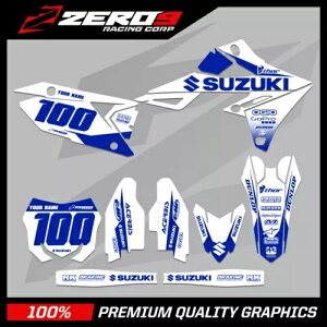 �J�X�^�� MX �O���t�B�b�N�X �L�b�g: SUZUKI RM RMZ 125 - 450 - BLOCK WHI/BLU Custom MX Graphics Kit: SUZUKI RM RMZ 125 - 450 - BLOCK WHI/BLU �y���s�A���i�z