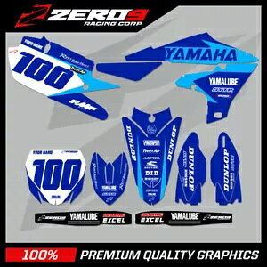 カスタム MX グラフィックス キット: ヤマハ YZ YZF 125 - 450 モトクロス - デルタ ブルー/ブルー CUSTOM MX GRAPHICS KIT : YAMAHA YZ YZF 125 - 450 MOTOCROSS - DELTA BLU/BLU