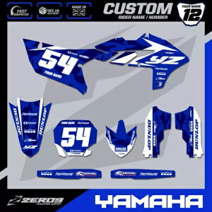 ヤマハ モトクロス グラフィック カスタム MX グラフィック デカール キット YZ YZF カモ ブルー/WHI YAMAHA MOTOCROSS GRAPHICS CUSTOM MX GRAPHICS DECAL KIT YZ YZF CAMO BLU/WHI