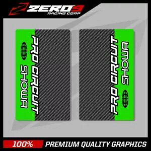 SHOWA Abp[tH[NfJ[ gNXOtBbNX MX OtBbNX J[{vT[LbgO[ SHOWA UPPER FORK DECALS MOTOCROSS GRAPHICS MX GRAPHICS CARBON PROCIRCUIT GREEN