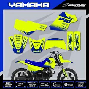 }n PW 50 OtBbN Lbg s[EB[ fJ[ ~j oCN XebJ[ ubN CG[ F/BLU YAMAHA PW 50 GRAPHICS KIT PEEWEE DECAL MINI BIKE STICKER BLOK YEL-F/BLU
