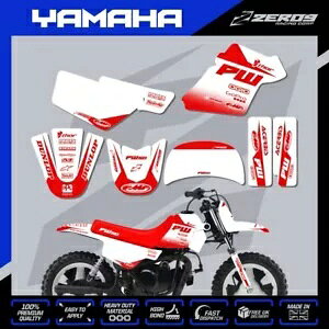 }n PW 50 OtBbN Lbg s[EB[ fJ[ ~j oCN XebJ[ ubN zCg/bh YAMAHA PW 50 GRAPHICS KIT PEEWEE DECAL MINI BIKE STICKER BLOK WHI/RED