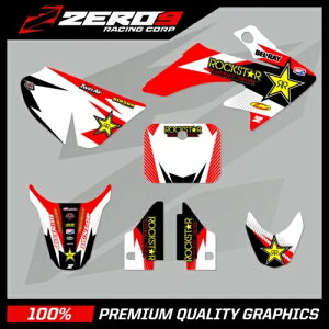 z_ CRF50 gNX OtBbN Lbg fJ[ OtBbN Lbg bNX^[ RD WH (JX^Ȃ) HONDA CRF50 MOTOCROSS GRAPHICS KIT DECAL GRAPHICS KIT ROCKSTAR RD WH (NO CUSTOM)