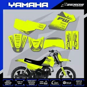 }n PW 50 OtBbNX Lbg s[EB[ fJ[ ~j oCN XebJ[ ubN CG[ F/O[ YAMAHA PW 50 GRAPHICS KIT PEEWEE DECAL MINI BIKE STICKER BLOK YEL-F/GRY