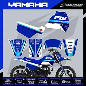 }n PW 50 OtBbNXLbg s[EB[ fJ[ ~j oCN XebJ[ G[X u[/u[ YAMAHA PW 50 GRAPHICS KIT PEEWEE DECAL MINI BIKE STICKER ACE BLU/BLU