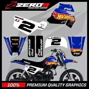 ���}�n PW50 �O���t�B�b�N�X�L�b�g �s�[�E�B�[ MX ���g�N���X�O���t�B�b�N�X �~�j�o�C�N �z�b�g�z�C�[�� �u���[ YAMAHA PW50 GRAPHICS KIT PEEWEE MX MOTOCROSS GRAPHICS MINI BIKE HOT WHEELS BLUE