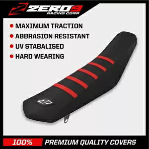 z_ CRF uObp[ V[gJo[: CRF450R / RX / RWE 2021-2023 B/B/R Honda CRF Ribbed Gripper Seat Cover: CRF450R / RX / RWE 2021-2023 B/B/R