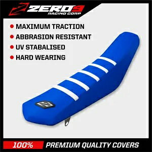 }n YZ uObp[V[gJo[: YZ125 2002-2021AYZ250 2002-2021 BL/BL/WH Yamaha YZ Ribbed Gripper Seat Cover: YZ125 2002-2021, YZ250 2002-2021 BL/BL/WH