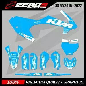 KTM ���g�N���X �O���t�B�b�N�X �L�b�g: SX 50 65 2002 - 2022 MX �O���t�B�b�N�X �u���b�N OLY-BLU/WHI KTM Motocross Graphics Kit: SX 50 65 2002 - 2022 MX Graphics BLOCK OLY-BLU/WHI �y���s�A���i�z