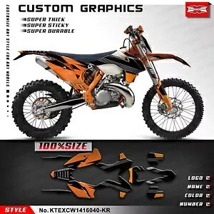�_�[�g�o�C�N �t���J�X�^���r�j�[���X�e�b�J�[�L�b�g EXC XCW 2014 2015 2016 MX �O���t�B�b�N�X�p Dirt Bike Full Custom Vinyl Sticker Kit for EXC XCW 2014 2015 2016 MX Graphics �y���s�A���i�z