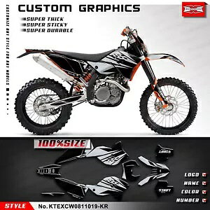 �_�[�g�o�C�N�t���f�J�[���O���t�B�b�N�L�b�g EXC XCW 125 250 300 350 450 500 2008-2011�p Dirt Bike Full Decal Graphics Kit for EXC XCW 125 250 300 350 450 500 2008-2011 �y���s�A���i�z