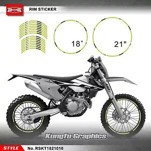 21 & 18 C`_[goCNe[vveN^[I[goCzC[fRXebJ[OtBbN 21 & 18 Inch Dirt Bike Rim Tape Protector Motorcycle Wheel Deco Sticker Graphics