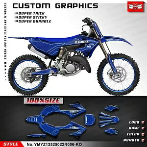 �_�[�g�o�C�N �t���r�j�[���X�e�b�J�[ �O���t�B�b�N�L�b�g ���}�n YZ125 YZ250 2022 2023 2024�p Dirt Bike Full Vinyl Sticker Graphics Kit for Yamaha YZ125 YZ250 2022 2023 2024 �y���s�A���i�z
