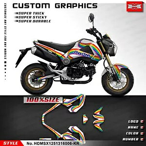�|�P�b�g�o�C�N�S���X�e�b�J�[����̂��郉�~�l�[�g Grom & MSX 125 2013-2016 Dekor �p Pocket Bike Adhesive Sticker Glossy Laminate for Grom & MSX 125 2013-2016 Dekor
