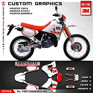 �t���O���t�B�b�N�X�e�b�J�[�L�b�g�r�j�[�����b�v���}�n DT200R 1988 1989 1990 1991 1992 Full Graphics Sticker Kit Vinyl Wrap for Yamaha DT200R 1988 1989 1990 1991 1992 �y���s�A���i�z