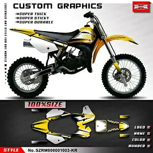 ���[�V���O�O���t�B�b�N�L�b�g�S���X�e�b�J�[�X�Y�L RM 80 RM80 2000 2001 �_�[�g�o�C�N�p Racing Graphics Kit Adhesive Sticker for Suzuki RM 80 RM80 2000 2001 Dirt Bike �y���s�A���i�z