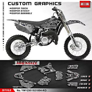 �_�[�g�o�C�N �t���J�X�^���X�e�b�J�[ �f�J�[�� �O���t�B�b�N�L�b�g ���}�n YZ85 2015-2021 MX�p Dirt Bike Full Custom Sticker Decal Graphics Kit for Yamaha YZ85 2015-2021 MX �y���s�A���i�z