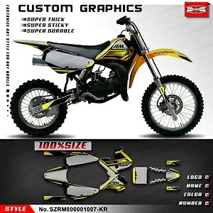 Dirtbike �O���t�B�b�N�I�[�g�o�C�f�J�[���X�Y�L RM 80 RM80 2000 2001 ���� Dirtbike Graphics Motorcycle Decals for Suzuki RM 80 RM80 2000 2001 Refurbish �y���s�A���i�z