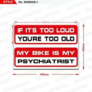 傫ꍇ͌ÂԂ̃op[oCNXebJ[rj[fJ[h IF IT'S TOO LOUD YOU'RE TOO OLD Car Bumper Bike Stickers Vinyl Decal Waterproof