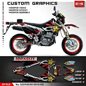 �I�[�g�o�C�O���t�B�b�N���򃉃~�l�[�g�X�Y�L DRZ400 SM DRZ400SM �����p Motorcycle Graphics Glossy Laminate for Suzuki DRZ400 SM DRZ400SM Replaces �y���s�A���i�z