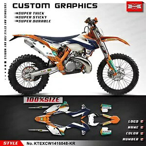 �_�[�g�o�C�N���S�h���J�X�^���f�J�[���O���t�B�b�N�L�b�g EXC XCW 2014 2015 2016�p Dirt Bike Full Waterproof Custom Decal Graphics Kit for EXC XCW 2014 2015 2016 �y���s�A���i�z