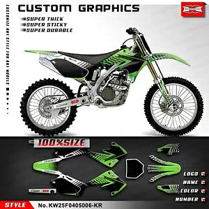 Racing Graphics bv p[\iCYꂽXebJ[Lbg KX250F 2004 2005 vX`bNLbgp Racing Graphics Wrap Personalized Sticker Kit for KX250F 2004 2005 Plastic Kit
