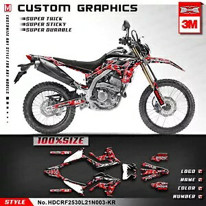 �S���X�e�b�J�[�r�j�[���f�J�[�� CRF250L CRF300L 2021 2022 2023 �I�[�g�o�C�{�f�B Adhesive Sticker Vinyl Decal for CRF250L CRF300L 2021 2022 2023 Motorcycle Body �y���s�A���i�z