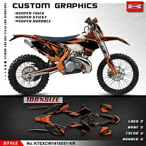 �_�[�g�o�C�N �t���J�X�^���r�j�[���f�J�[���O���t�B�b�N�L�b�g EXC XCW 2014 2015 2016�p Dirt Bike Full Custom Vinyl Decal Graphics Kit for EXC XCW 2014 2015 2016 �y���s�A���i�z