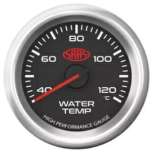 SAAS v 40°-120° 52mm ubN}bX V[Y3 SAAS Water Temp Gauge 40°-120° 52mm Black Muscle Series 3