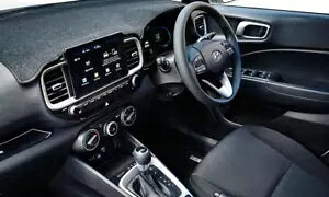 q_C Venue QX ubN Xeb` _bV }bg 2019-2023 Genuine Hyundai Venue QX Black Stitch Dash Mat 2019-2023