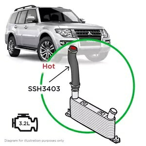 SAAS SSH3403 �V���R���C���^�[�N�[���[�p�C�v�z�b�g�X�[�c NT NS Mitsi �p�W�F�� 3.2L 06-14 SAAS SSH3403 Silicone Intercooler Pipe Hot Suits NT NS Mitsi Pajero 3.2L 06-14 �y���s�A���i�z
