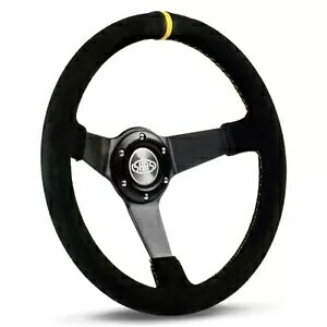 SAAS XeAO zC[ XG[h 350mm ADR ht^[ CG[Xeb` SAAS Steering Wheel Suede 350mm ADR Drifter Yellow Stitch